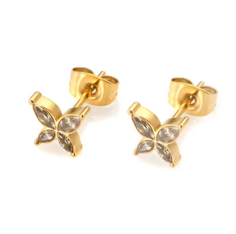 Pave Butterfly Studs