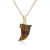 Tiger's Eye Tusk Necklace