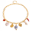 Blue Ceramic Charms Necklace