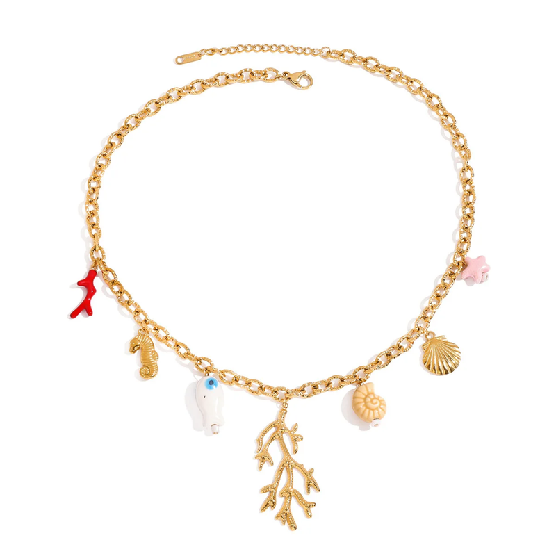 Coral Charm Necklace