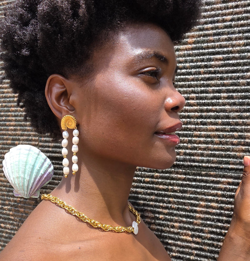 Snail Tassel Earring