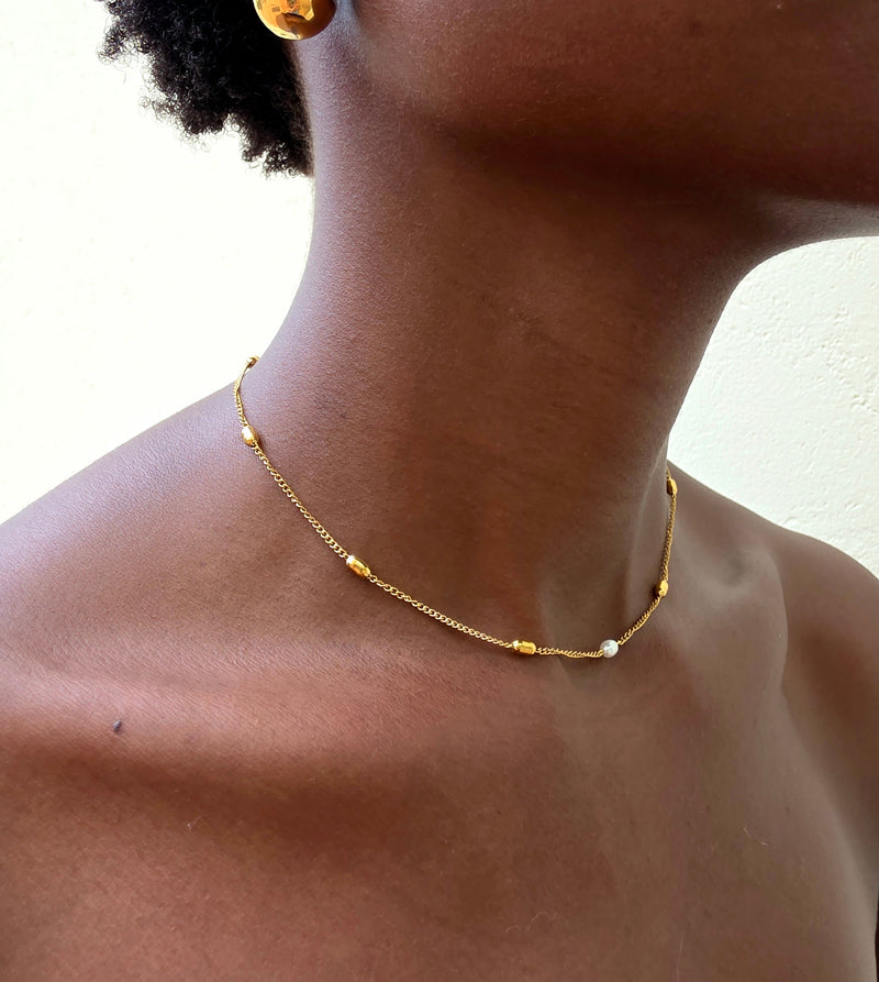 Single Pearl Beaded Necklace