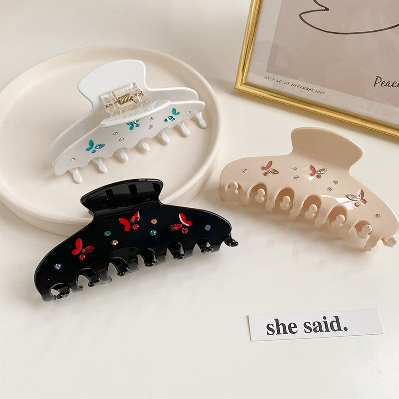 Rhinestone Butterflies Hairclip
