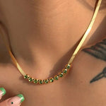 Green Snake Necklace