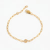 Diamond Paper Clip Bracelet