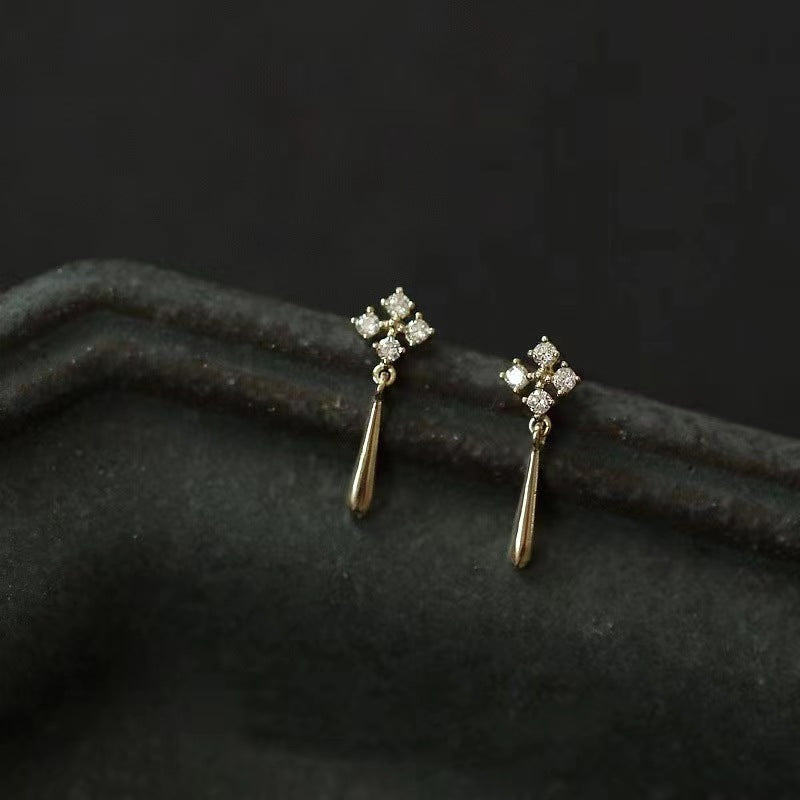 Dainty Flower Drop Studs