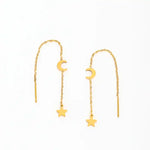 Moon & Star Drop Earrings