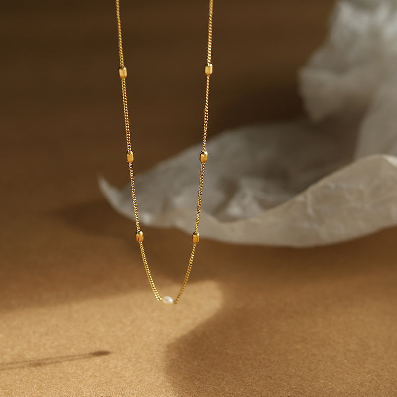 Single Pearl Beaded Necklace