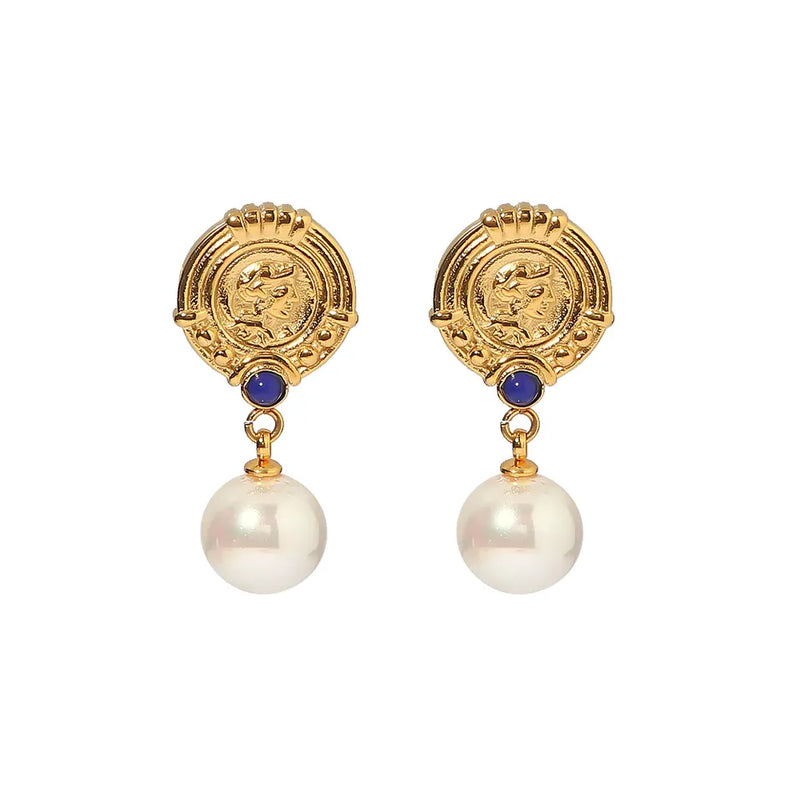 Cameo Pearl Earrings