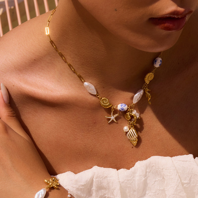 Ceramic Conch Necklace