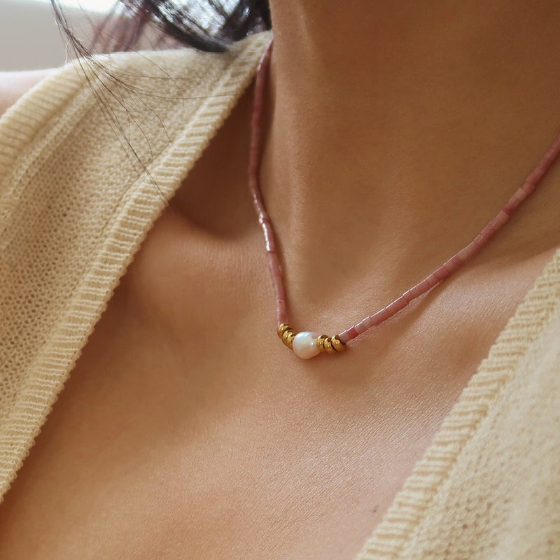 Pink Baroque Necklace