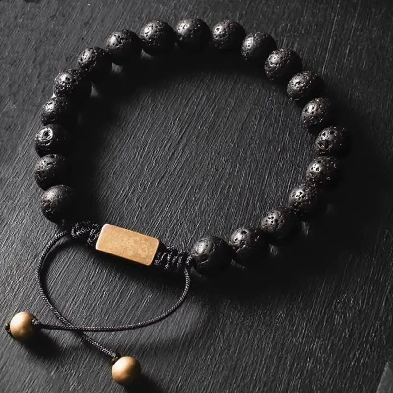 Lava Stone Beads Bracelet