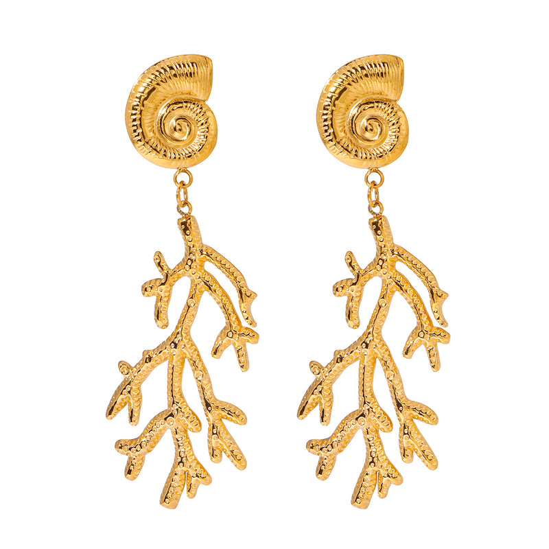 Coral Drop Earrings