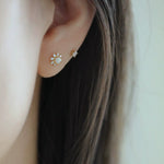 Opal Flower Studs