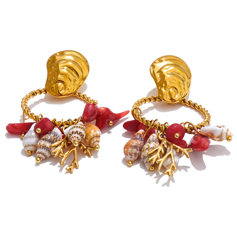Coral Beach Earrings