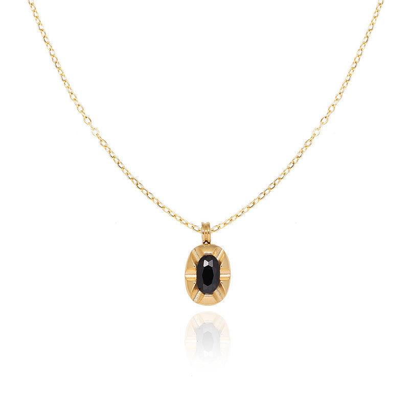 Black Oval Pendant