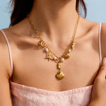 Shell Multi Charms Necklace