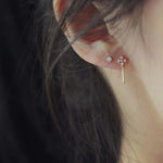 Dainty Flower Drop Studs