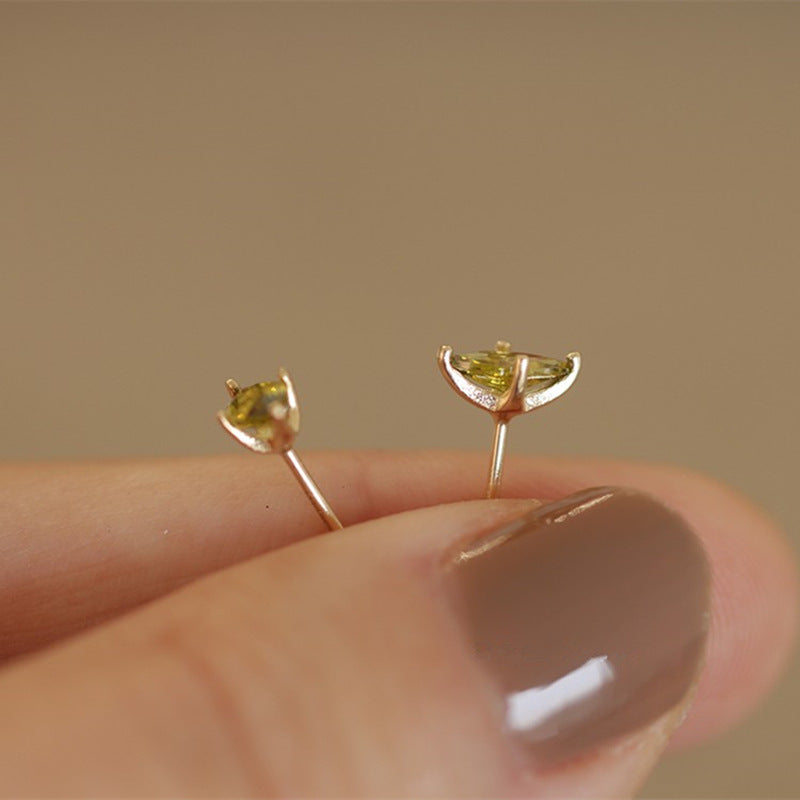 Dainty Green Studs
