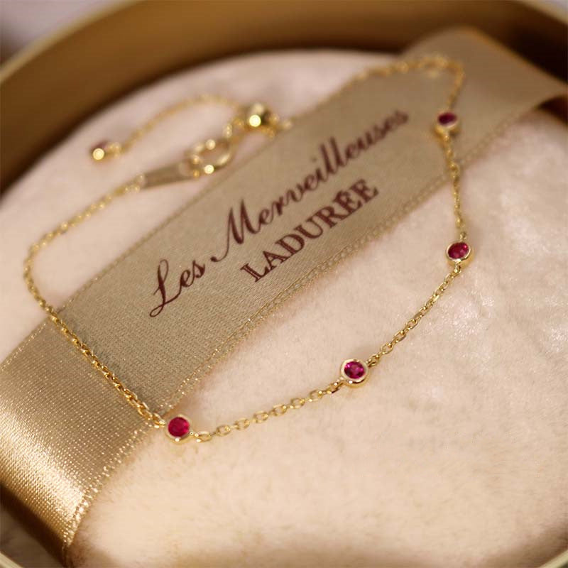 Red Bezel Bracelet