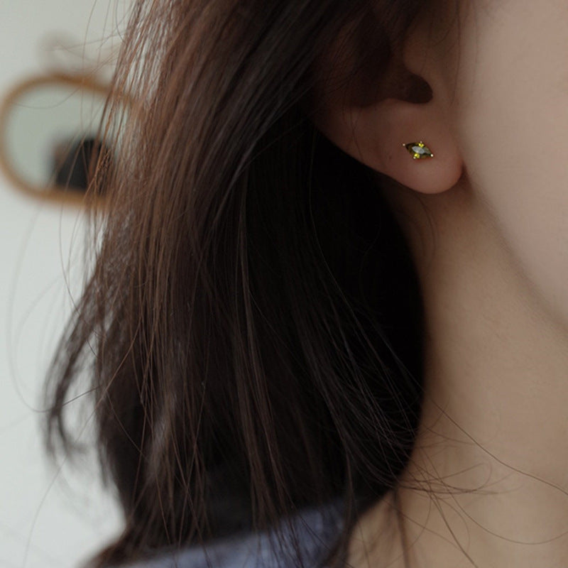 Dainty Green Studs