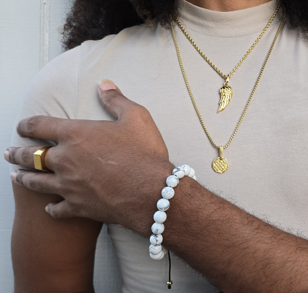 White Howlite Beads Bracelet (Copy)