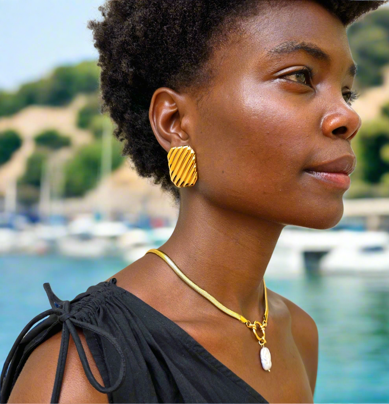 Statement Rectangular Earrings