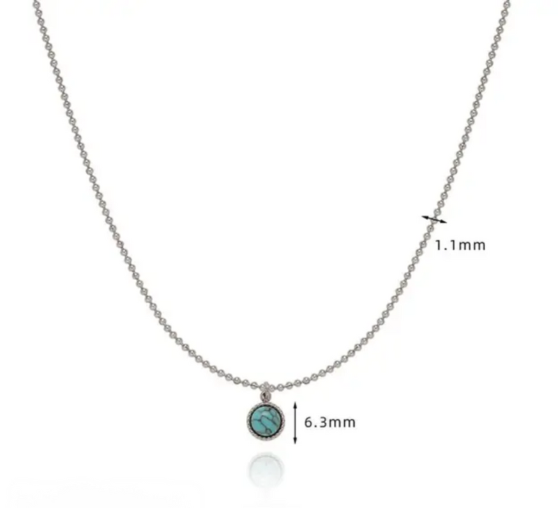 Silver Turquoise Necklace