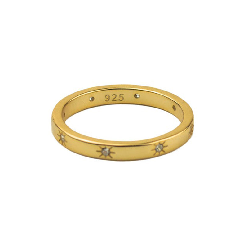 Stars Inlaid Ring