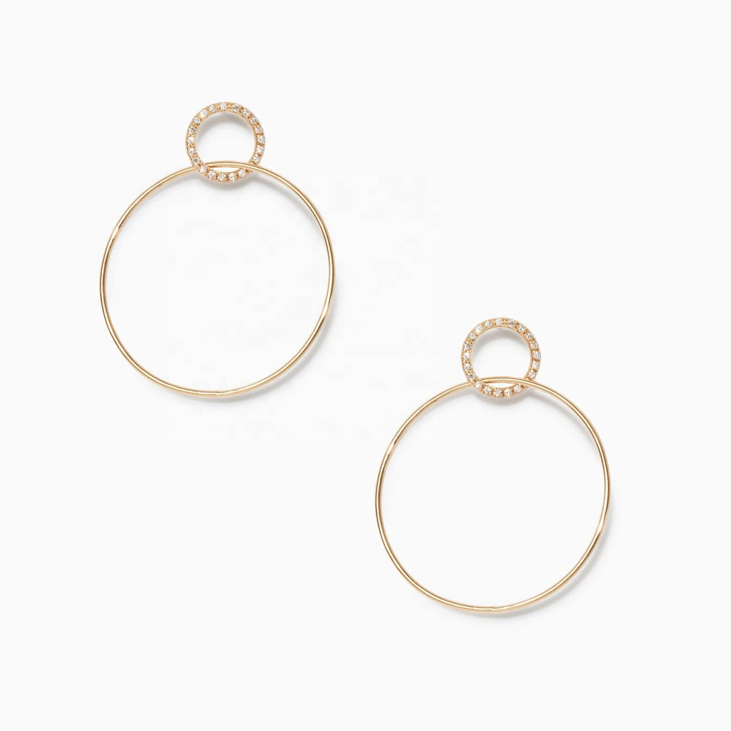 Thin Double Circle Earrings