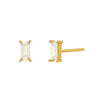 Rectangular Diamond Studs