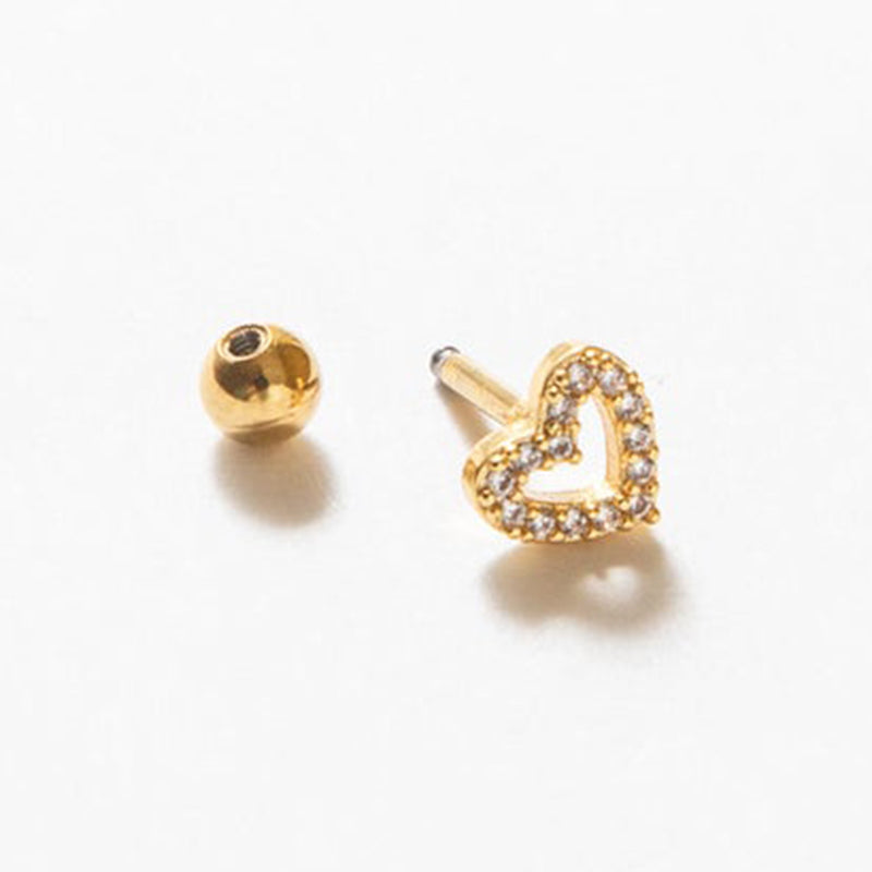 Golden Heart Studs