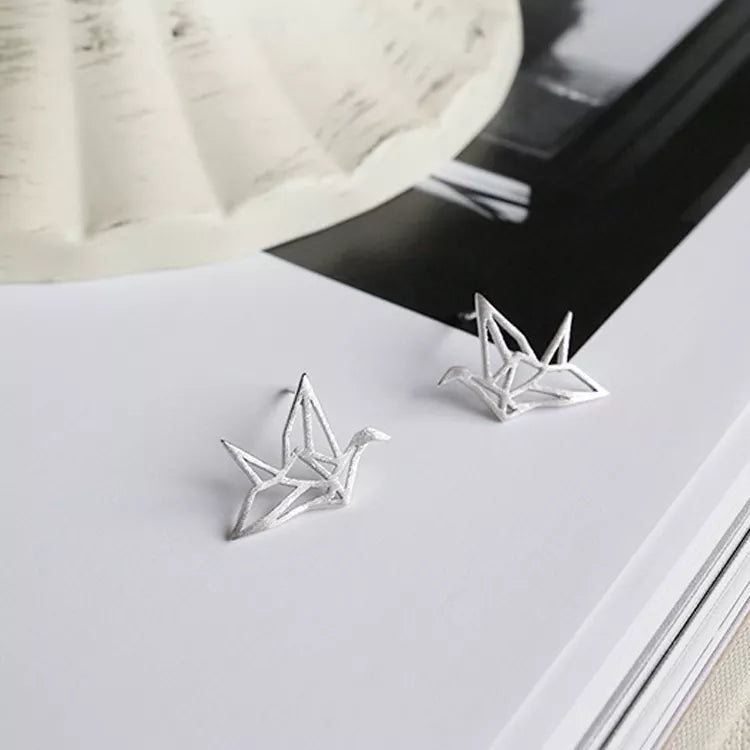 Origami Bird Studs