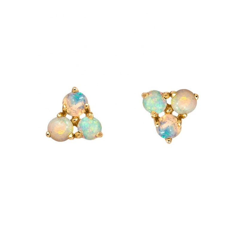 Triple Opal Studs