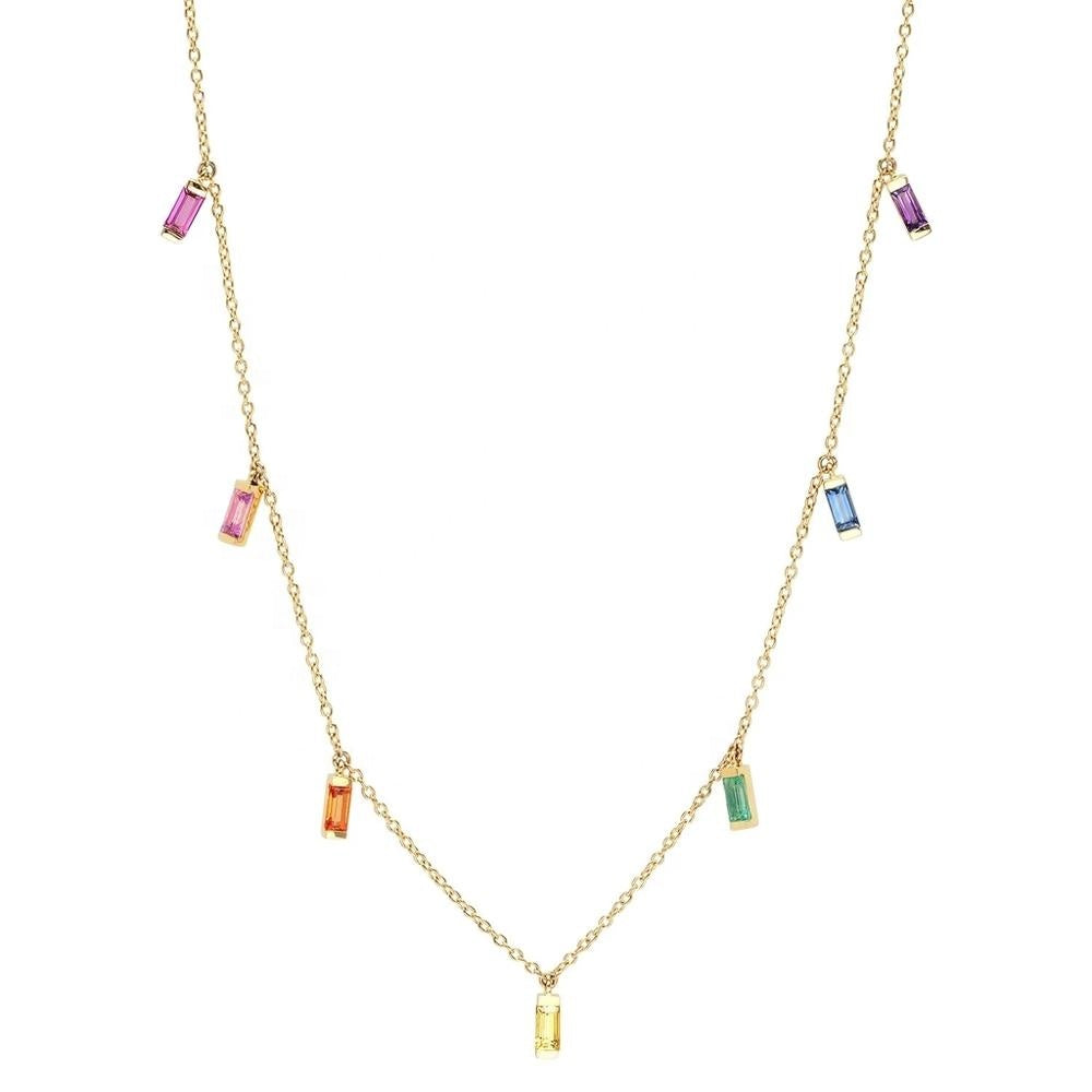 Rainbow Baguette Choker