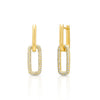 Pave Paper Clip Earrings