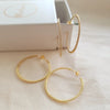 Pave Thin Classic Hoops