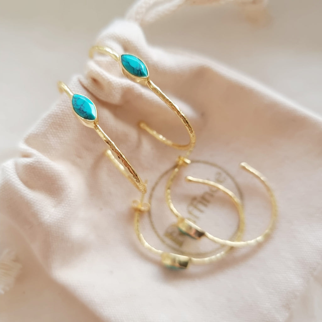 Turquoise Hoops