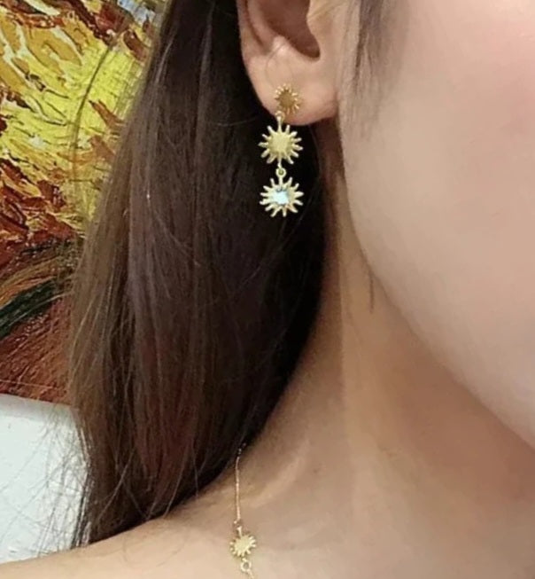 Sunflower Tassel Earrings