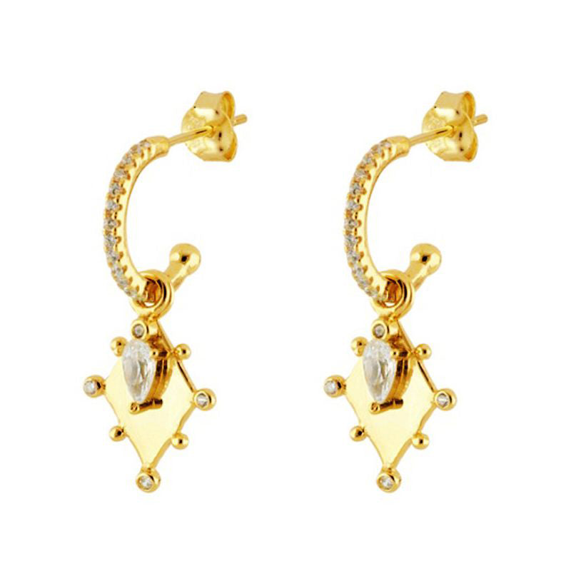 Rhombus Drop Earrings